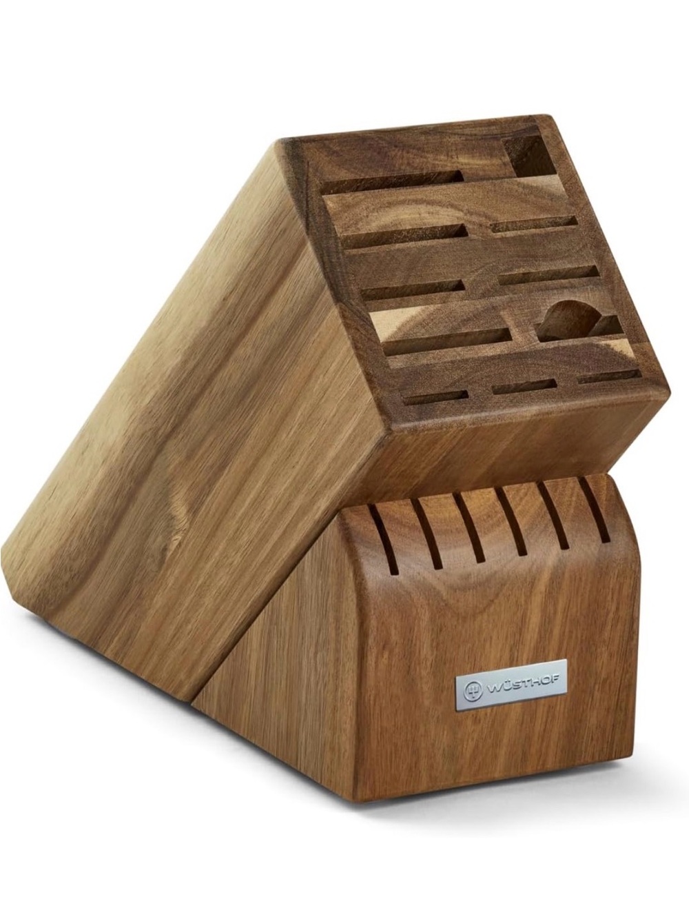Wusthof 17 Slot Acacia Natural Wood Knife Block - Warm Brown